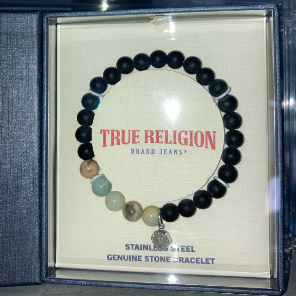 NWT True Religion Stone and Steel Bracelet
